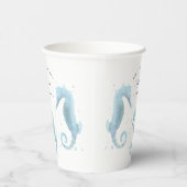 Gobelets En Papier 2e anniversaire Dusty Blue Seahorse (Droite)