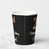 Gobelets En Papier 2e anniversaire - Elégant luxe Faux Gold Look # (Droite)