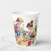 Gobelets En Papier 2e anniversaire Sandbox Girl Party (Verso)