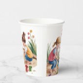 Gobelets En Papier 2e anniversaire Sandbox Girl Party (Droite)