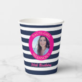 Gobelets En Papier 30e Anniversaire Coupes Nautique Photo Party (Verso)