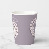 Gobelets En Papier 30e Mariage Pearl photo du coeur (Gauche)