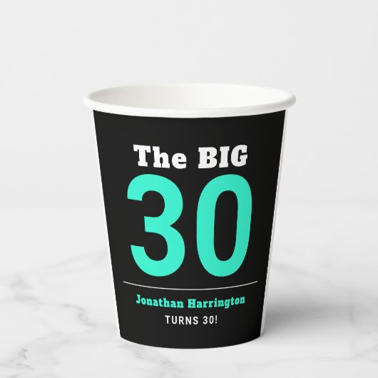 Gobelets En Papier 30ème anniversaire minimum (Verso)