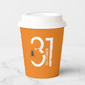 Gobelets En Papier 31 octobre Halloween de l'araignée noire (Recto)