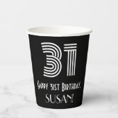 Gobelets En Papier 31e anniversaire — Art Déco Inspiré Look "31" + No (Verso)