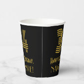 Gobelets En Papier 34e anniversaire : Art Déco Inspiré Look "34" & No (Droite)