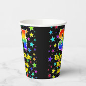 Gobelets En Papier 34e anniversaire : Fun Stars Motif et Rainbow 34 (Gauche)