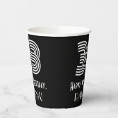 Gobelets En Papier 38e anniversaire — Art Déco Inspiré Look "38" + No (Gauche)