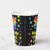 Gobelets En Papier 39e anniversaire : Fun Stars Motif et Rainbow 39 (Droite)