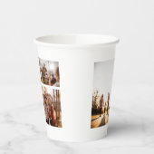 Gobelets En Papier 3 Collage photo personnalisé (Gauche)