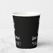 Gobelets En Papier 3e anniversaire — Art Déco inspiré Look "3" + Nom (Gauche)