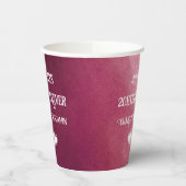 Gobelets En Papier 40 ans Anniversaire Aquarelle Mariage Ruby (Gauche)