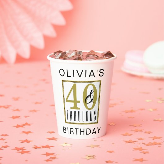 Gobelets En Papier 40 & Fabuleux fête d'anniversaire (Insitu)