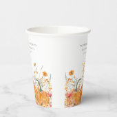 Gobelets En Papier 40e anniversaire Citrouille Fleur sauvage personna (Gauche)