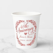 Gobelets En Papier 40e anniversaire du Mariage de Ruby (Recto)