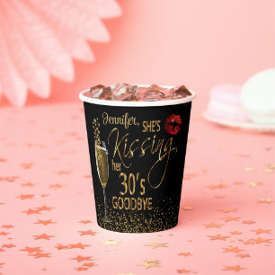 Gobelets En Papier 40e anniversaire - Elle embrasse ses 30's Goodbye