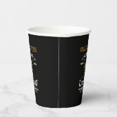 Gobelets En Papier 40e anniversaire Légendaire Black Gold Retro (Droite)