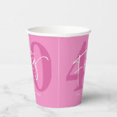 Gobelets En Papier 40e fête du 40e anniversaire de Pink (Droite)