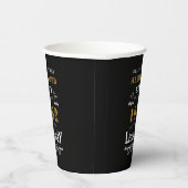 Gobelets En Papier 40th Birthday 1982 Black Gold Ajouter Nom Retro (Droite)