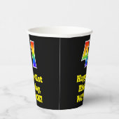 Gobelets En Papier 41e anniversaire : coloré, amusant, excitant, arc- (Droite)