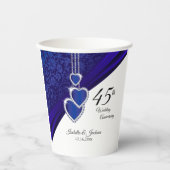 Gobelets En Papier 45e / 65e anniversaire du Mariage Sapphire (Recto)