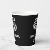 Gobelets En Papier 45e anniversaire — Art Déco Inspiré Look "45" + No (Gauche)