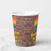 Gobelets En Papier 47e anniversaire : Arc-en-ciel amusant inspiré par (Gauche)