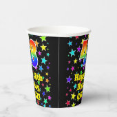 Gobelets En Papier 48e Birthday: Fun Stars Pattern and Rainbow 48 (Droite)