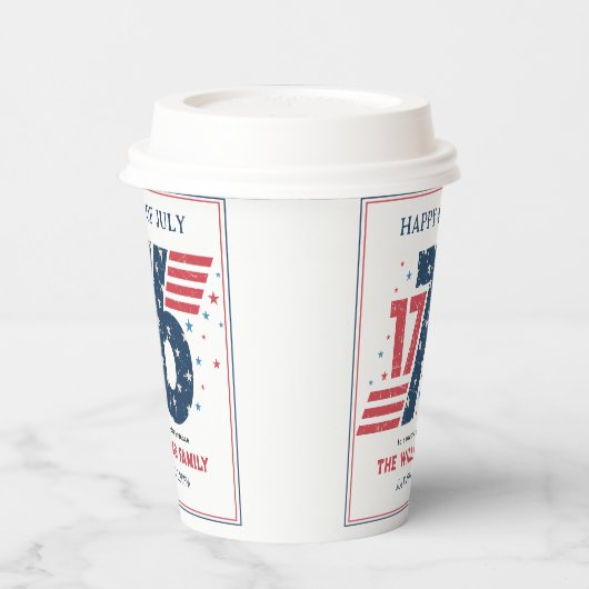 Gobelets En Papier 4 juillet 1776 Fête de l'Indépendance (Gauche)