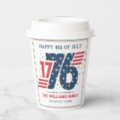 Gobelets En Papier 4 juillet 1776 Fête de l'Indépendance (Verso)