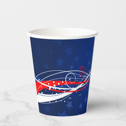 Gobelets En Papier 4 Juillet Abstrait (Recto)