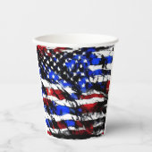 Gobelets En Papier 4 juillet coupe en papier "American Flag" (Recto)