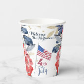Gobelets En Papier 4 juillet Drapeau Personnalisé Style (Verso)