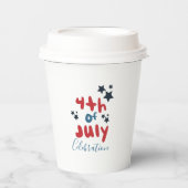 Gobelets En Papier 4 juillet Étoiles BBQ Party (Recto)