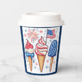 Gobelets En Papier 4 juillet Glace Creative Party (Verso)