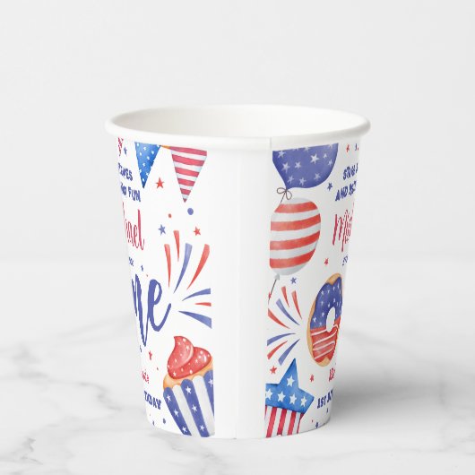 Gobelets En Papier 4 juillet patriotique 1er anniversaire (Droite)