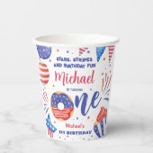 Gobelets En Papier 4 juillet patriotique 1er anniversaire (Recto)