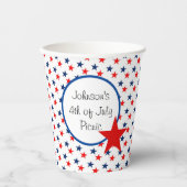 Gobelets En Papier 4 juillet Personnaliser la partie de texte (Recto)