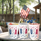 Gobelets En Papier 4 juillet USA Paper Cup avec étoiles