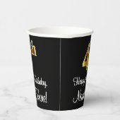 Gobelets En Papier 4e anniversaire - Elégant luxe Faux Gold Look # (Droite)