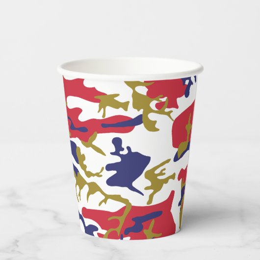 Gobelets En Papier 4th of July, Independence day, Camouflage Gold (Verso)