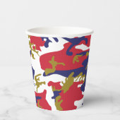 Gobelets En Papier 4th of July, Independence day, Camouflage Gold (Recto)