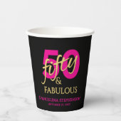 Gobelets En Papier 50 and Fabulous Fiftieth Birthday (Recto)