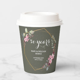 Gobelets En Papier "50 ans de l'éternité : un anniversaire à retenir"