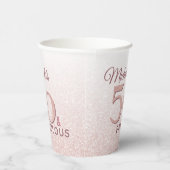 Gobelets En Papier 50 et fabuleux Anniversaire Rose Parties scintilla (Droite)