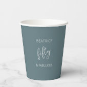 Gobelets En Papier 50 et fabuleux script moderne (Verso)