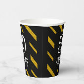Gobelets En Papier 50 et Fabulous noir et or rayé (Droite)