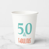 Gobelets En Papier 50 & Fabuleux vert et orange (Verso)