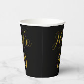 Gobelets En Papier 50e anniversaire Black Gold fête d'anniversaire (Droite)