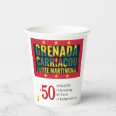 Gobelets En Papier 50e anniversaire de l'indépendance du GRENADIAN 20 (Recto)